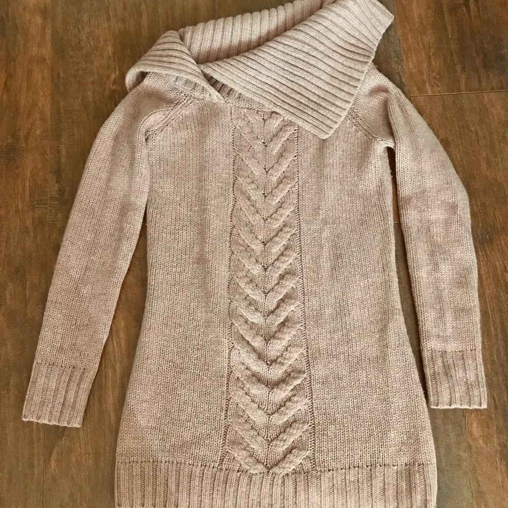 MODA International Cowl Neck Pullover – Pale Peach / Pink – Size Small